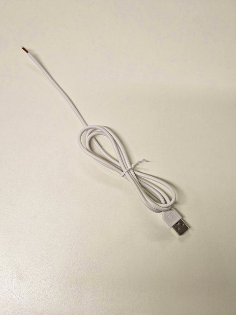 Шнур USB 2.0, білий 1 м 80 фото