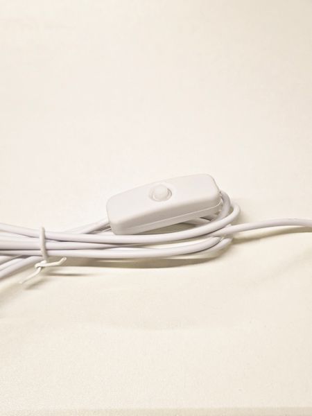 Шнур USB 2.0, з кнопкою, білий 1,5 м 80 фото