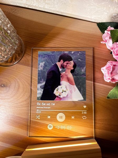 Музыкальный постер в дизайне Spotify с подсветкой PLA5 фото