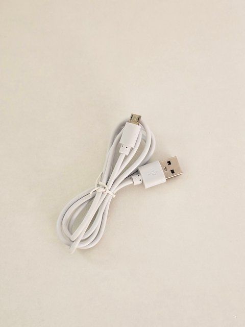 Шнур USB 2.0 -  micro USB, білий, 0,8 м КМ1 фото