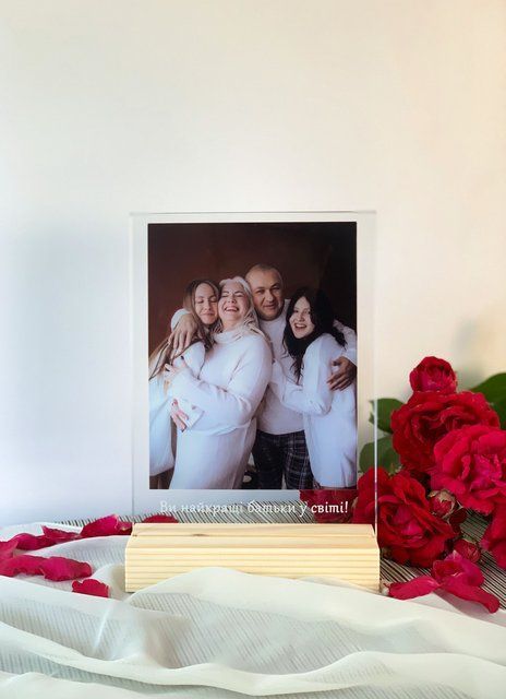 Скляні постери з дерев'яною підставкою. Дизайн Photo Poster. Розмір А5 PLA5 фото