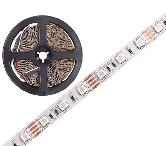 Світлодіодна LED стрічка 5V; 5050\60; IP20, RGB 3 фото