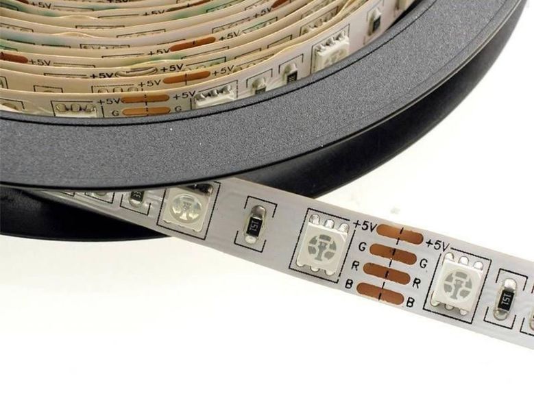Світлодіодна LED стрічка 5V; 5050\60; IP20, RGB 3 фото